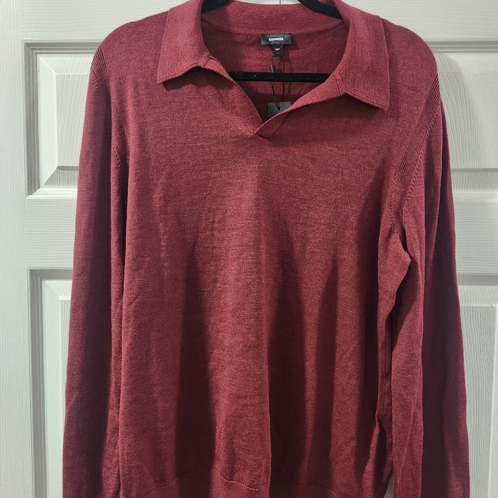 Express Maroon Polo Shirt